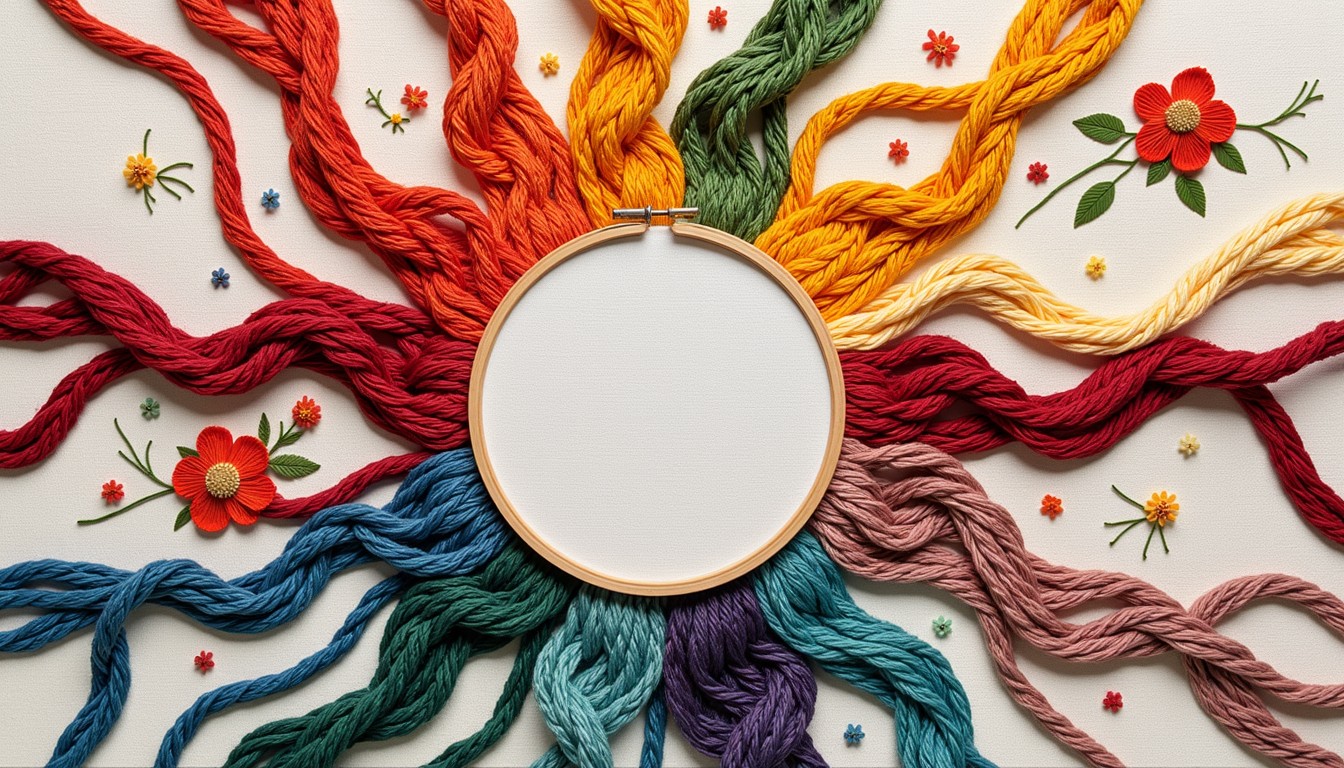 Free Colorful Embroidery Burst Image - Embroidery, Threads, Colorful ...
