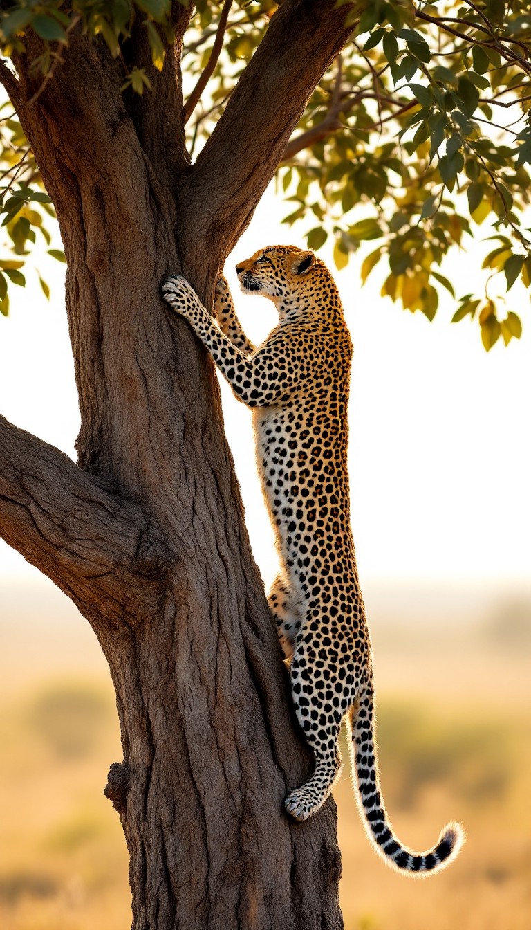 Free Leopard Climbing Tree Image - Leopard, Wildlife, Safari | Download ...