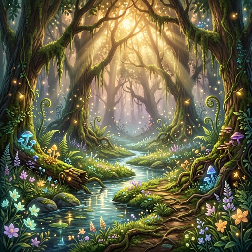 Free Enchanted Forest Scene Image - Enchanted, Forest, Magical ...