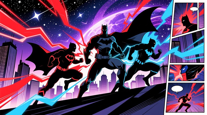 Hero Transition Free Heroes In Action Image - Heroes, Silhouettes, Cityscape | Download ...