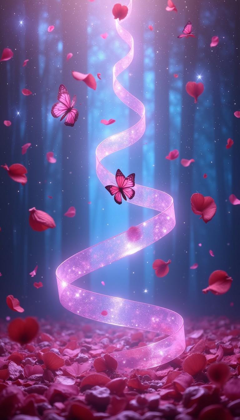 Love Pathhead Free Luminous Love Path Image - Butterflies, Roses, Petals | Download ...