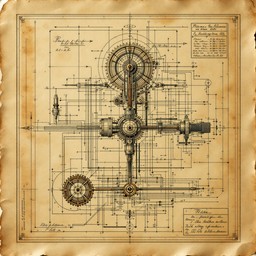 Free Vintage Mechanical Blueprint Image - Vintage, Mechanical ...