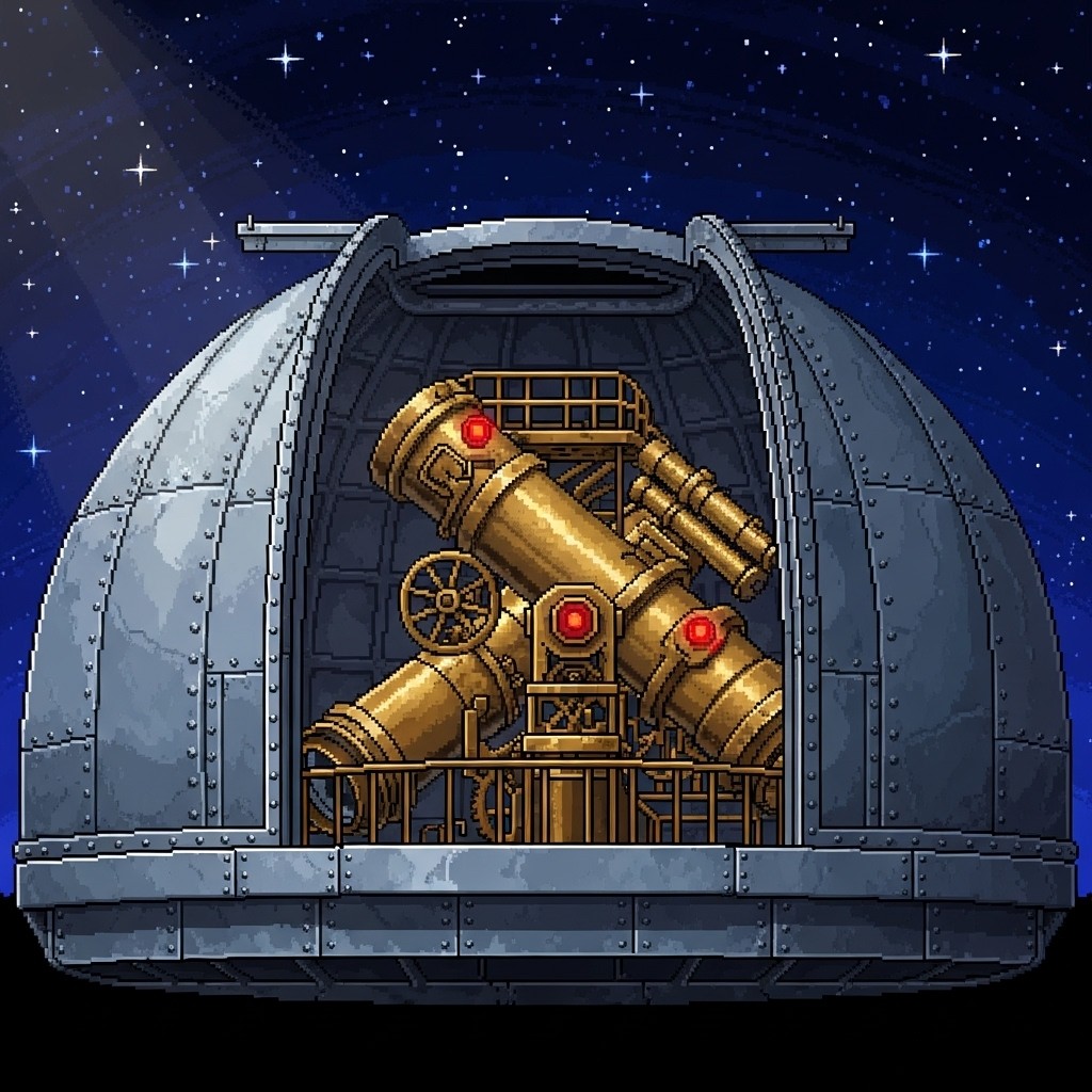 Free Cosmic Observatory Pixel Image - Observatory, Telescope, Stars ...