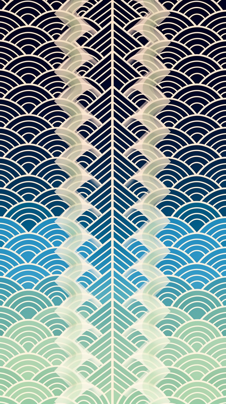 Wave Geometric Pattern Design Free Oceanic Geometric Waves Image - Geometric, Pattern, Waves ...