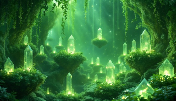 Free Enchanted Crystal Forest Image - Magical, Crystals, Forest ...