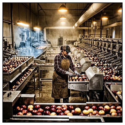 Free Apple Processing Worker Image - Apples, Worker, Industrial ...