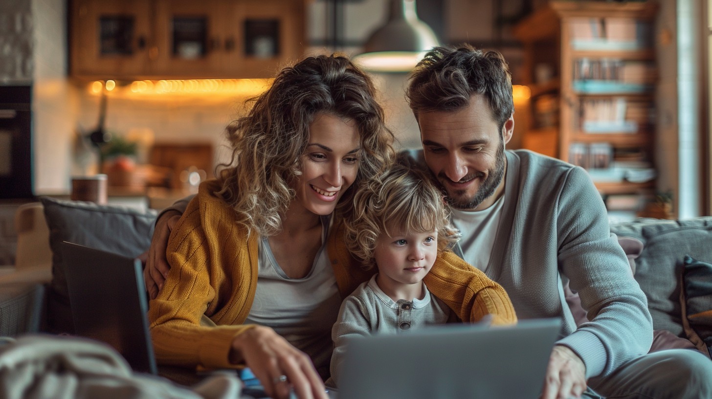 Free Family Computer Time Image - Family, Computer, Happy | Download at ...