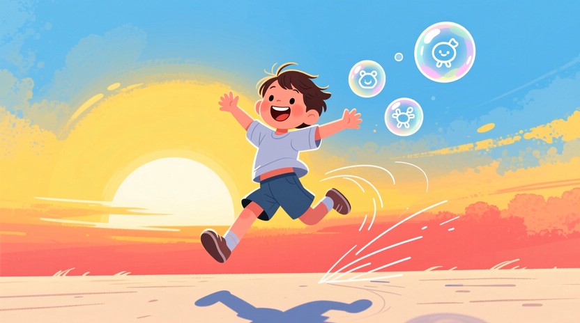 Free Childhood Joy Unleashed Image - Joy, Child, Sunset | Download at ...