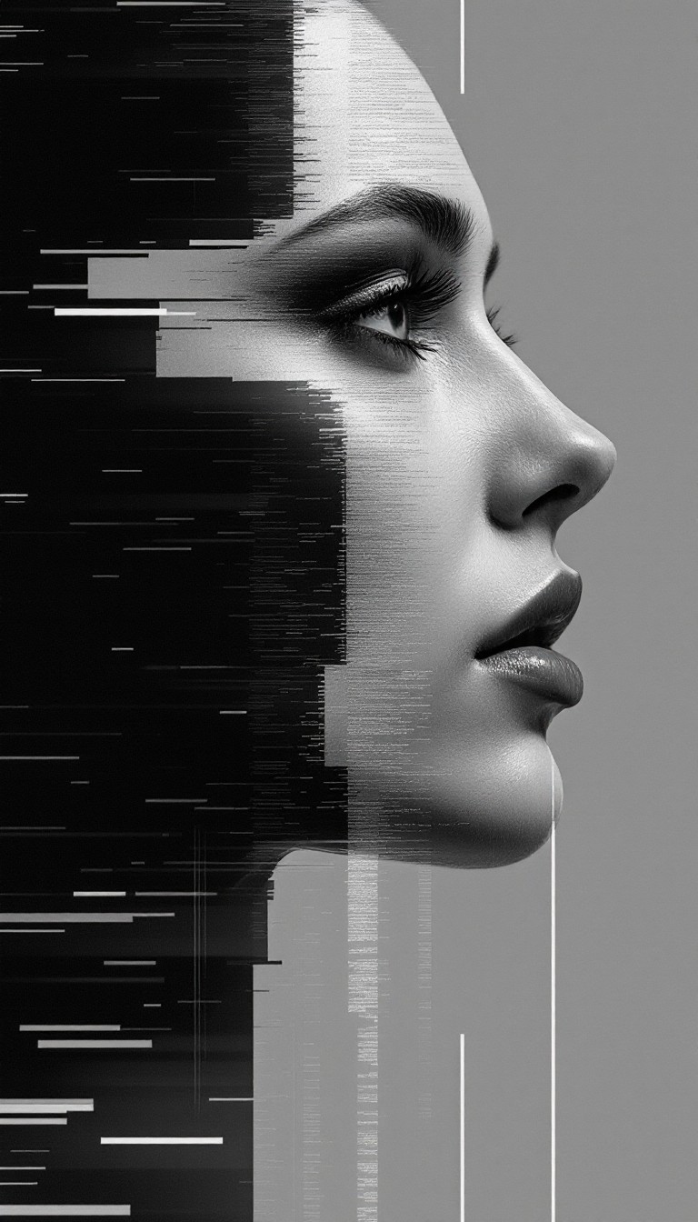 Free Glitch Profile Portrait Image - Glitch, Minimal, Portrait ...