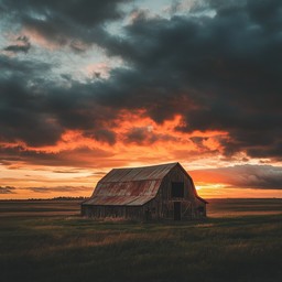Free Sunset over barn Image - Sunset, Barn, Field | Download at StockCake