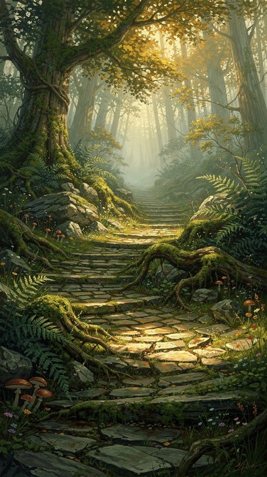 Free Enchanted Forest Path Image - Forest, Pathway, Moss | Download at ...