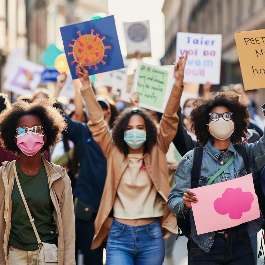 Free Protesters Making Stand Image - Protest, Activism, Masks ...