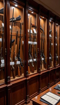 Subtle Weapons Display Free Elegant firearms display Image - Firearms, Collection, Cabinet ...