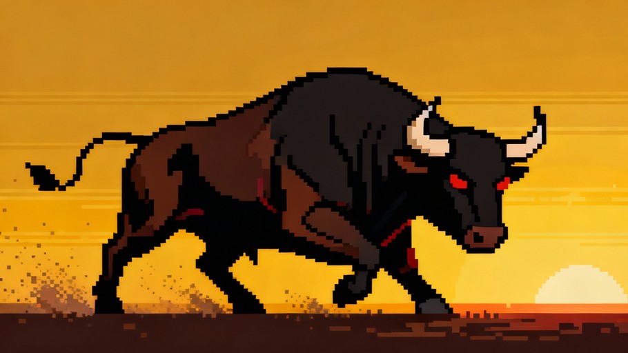 Free Pixelated Bull Charge Image - Bull, Pixelart, Silhouette ...