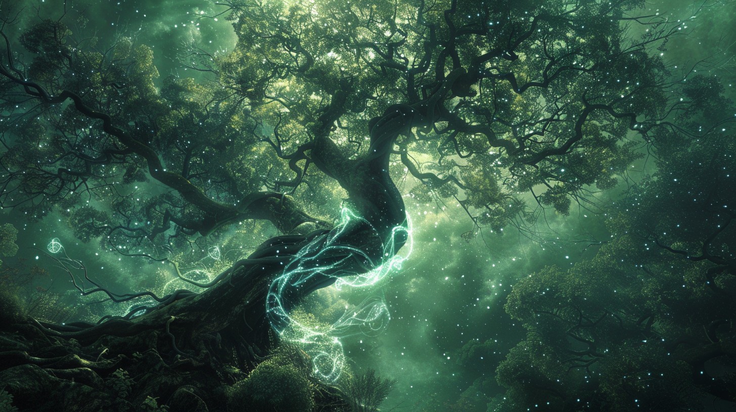 Free Enchanted Forest Scene Image - Mystical, Forest, Tree | Download ...