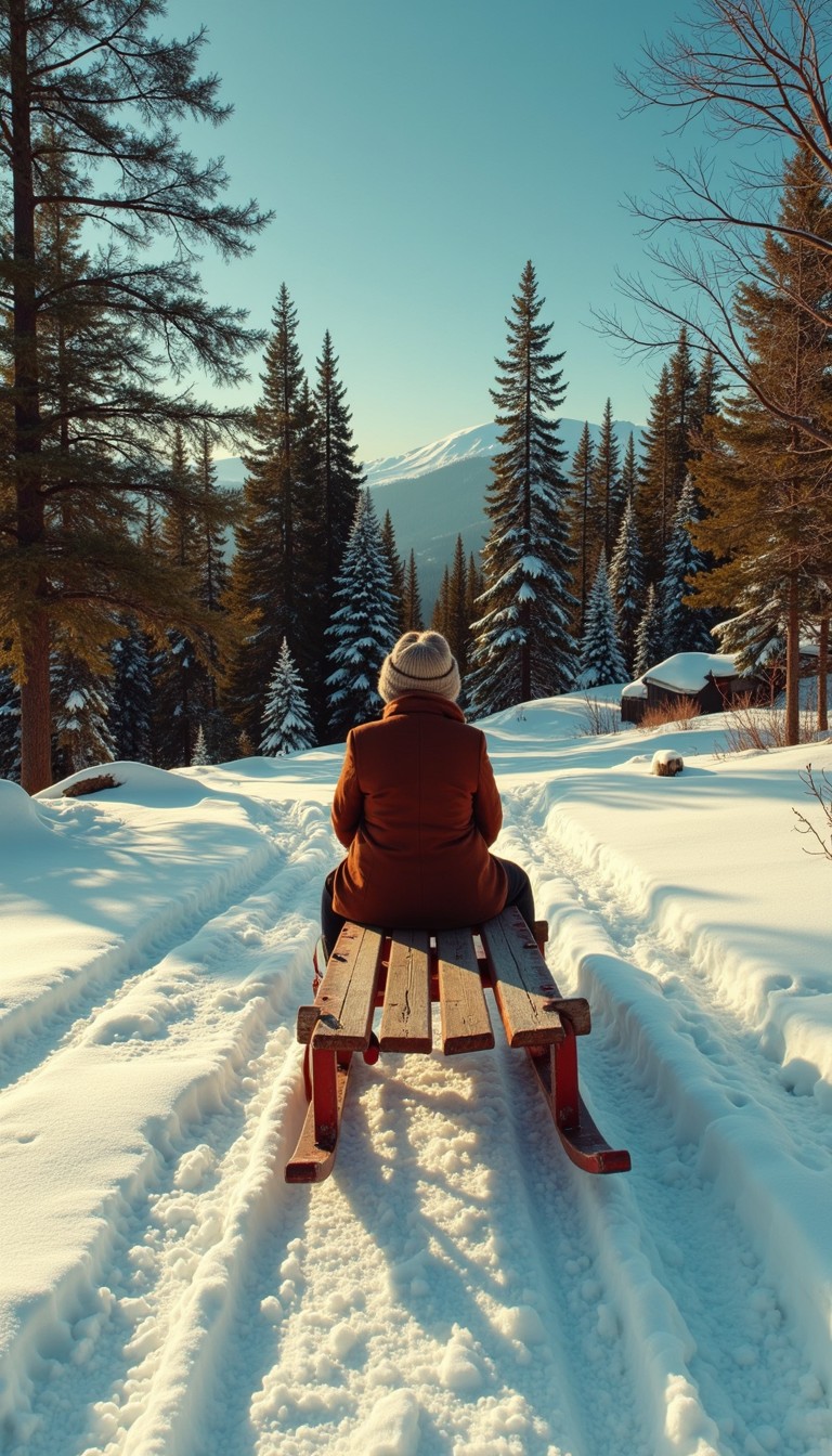 Winter Snow Sled Riding Free Winter Sledding Adventure Image - Winter, Toboggan, Sled ...