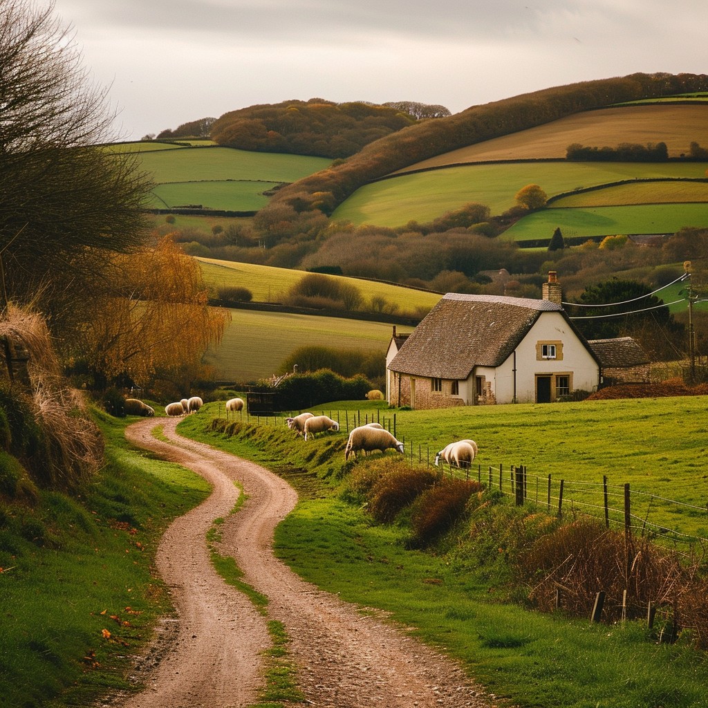 Free Rustic Countryside Charm Image - Countryside, Road, Sheep ...