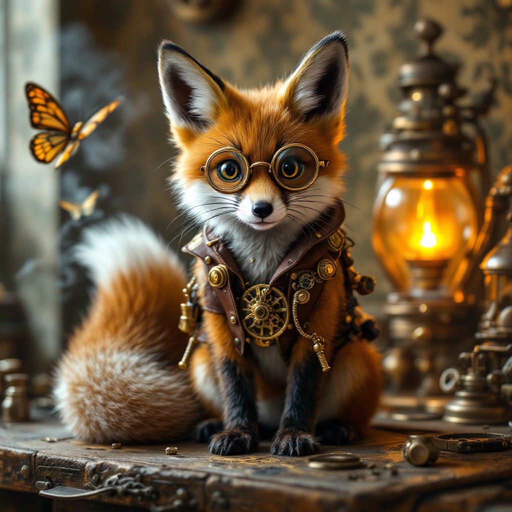 Free Steampunk Fox Kit Image - Steampunk, Fox, Victorian | Download at ...
