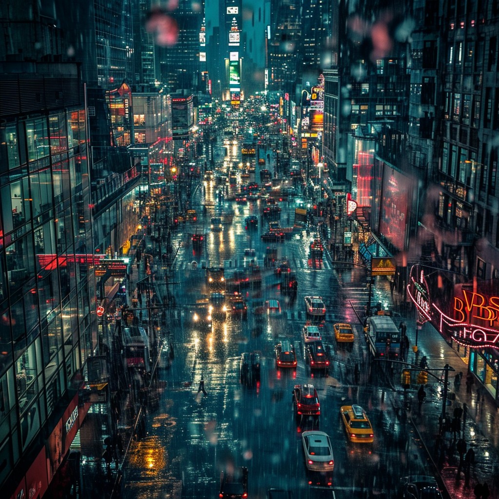 Free Rainy City Night Image - City, Rain, Night | Download at StockCake