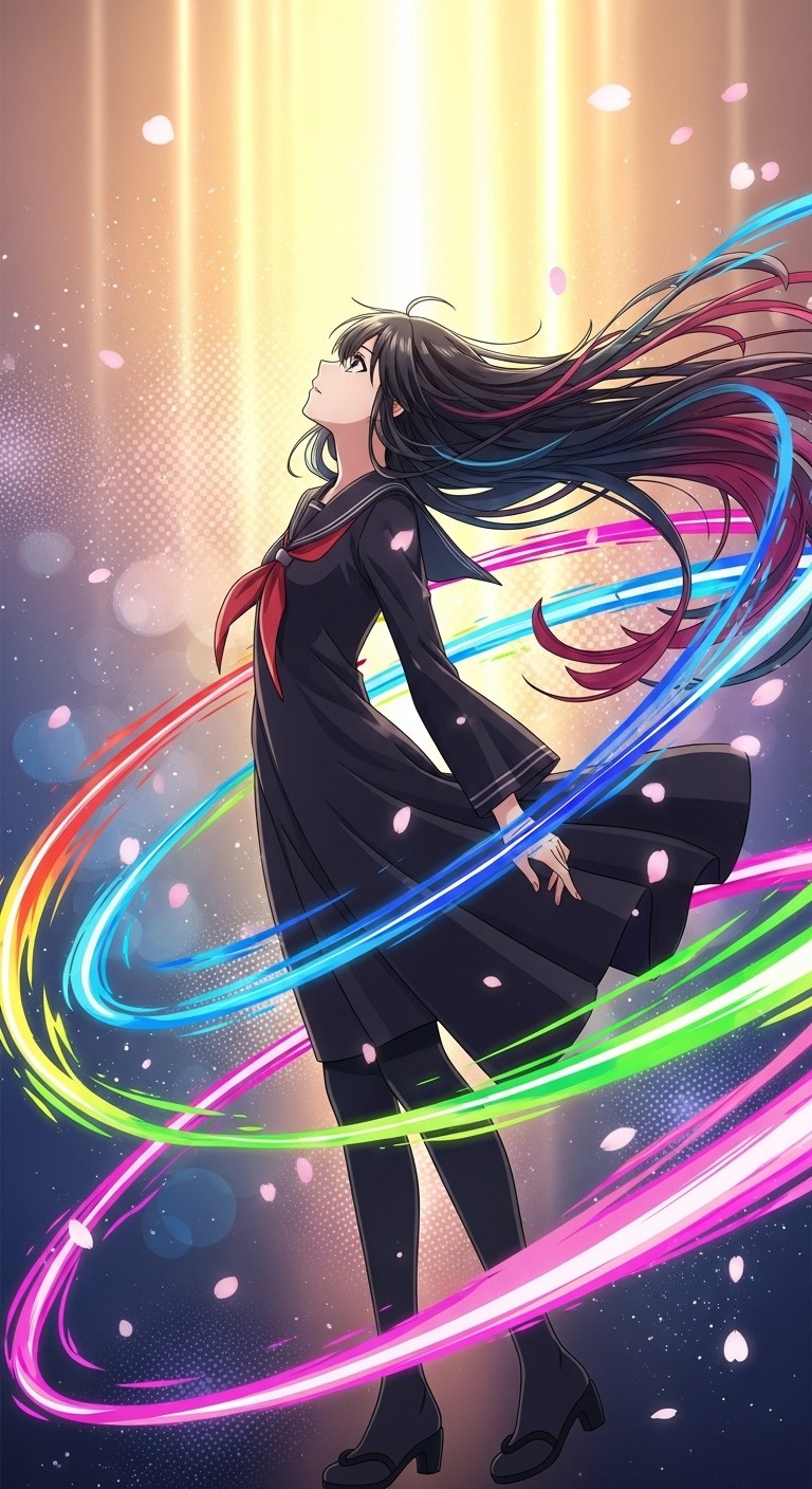 Free Prismatic Ribbon Dance Image - Anime, Magical, Colorful | Download ...