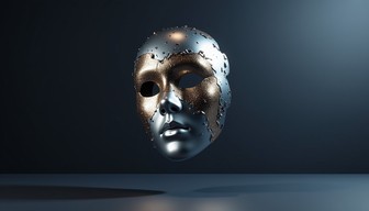 Free Floating Reflective Mask Image - Mask, Venetian, Metallic ...