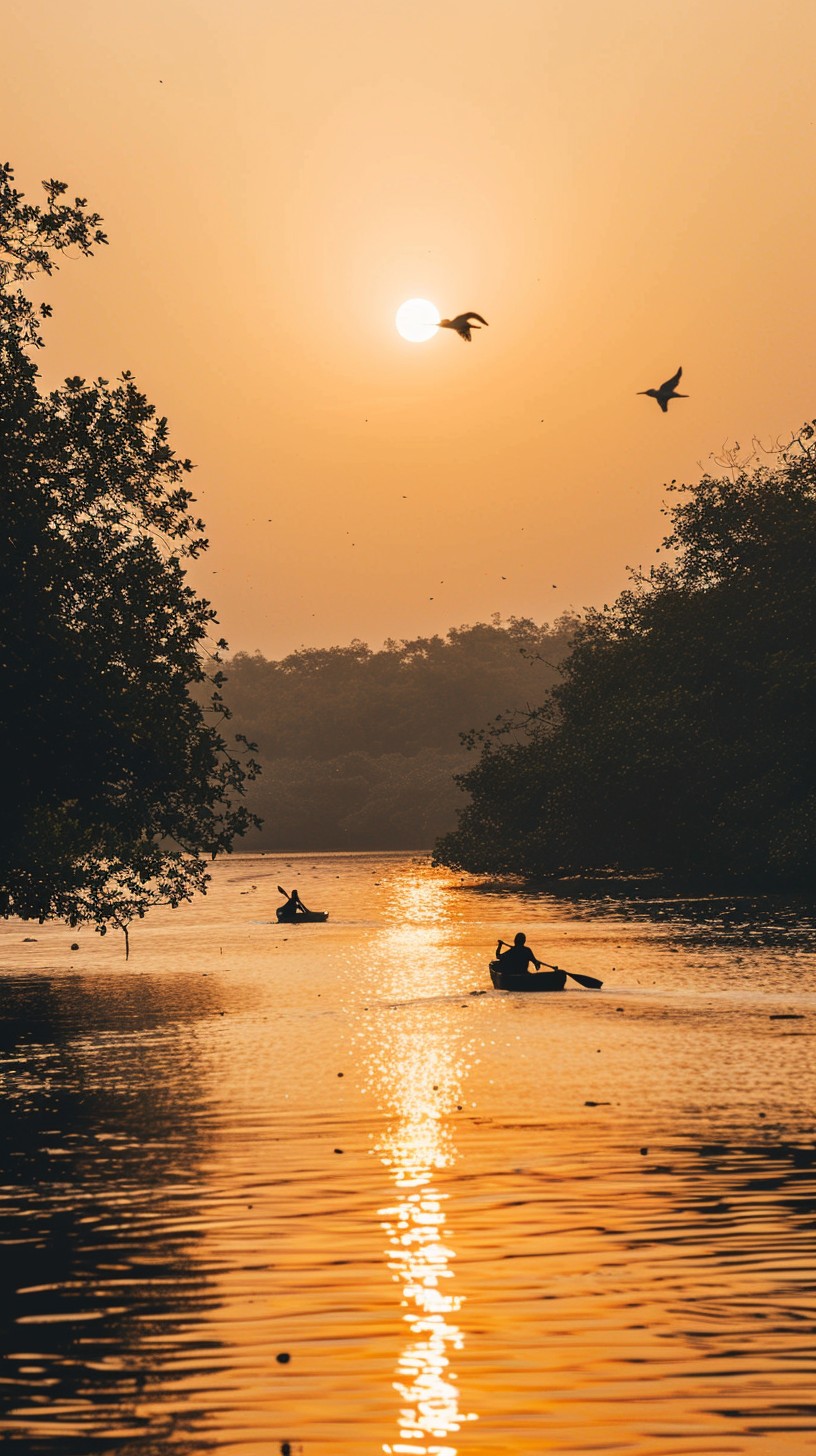 Free Serene River Sunset Image - Sunset, River, Kayaking | Download at ...
