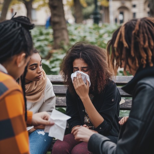Free Consoling Distressed Friend Photo - Friends, Comfort, Park ...