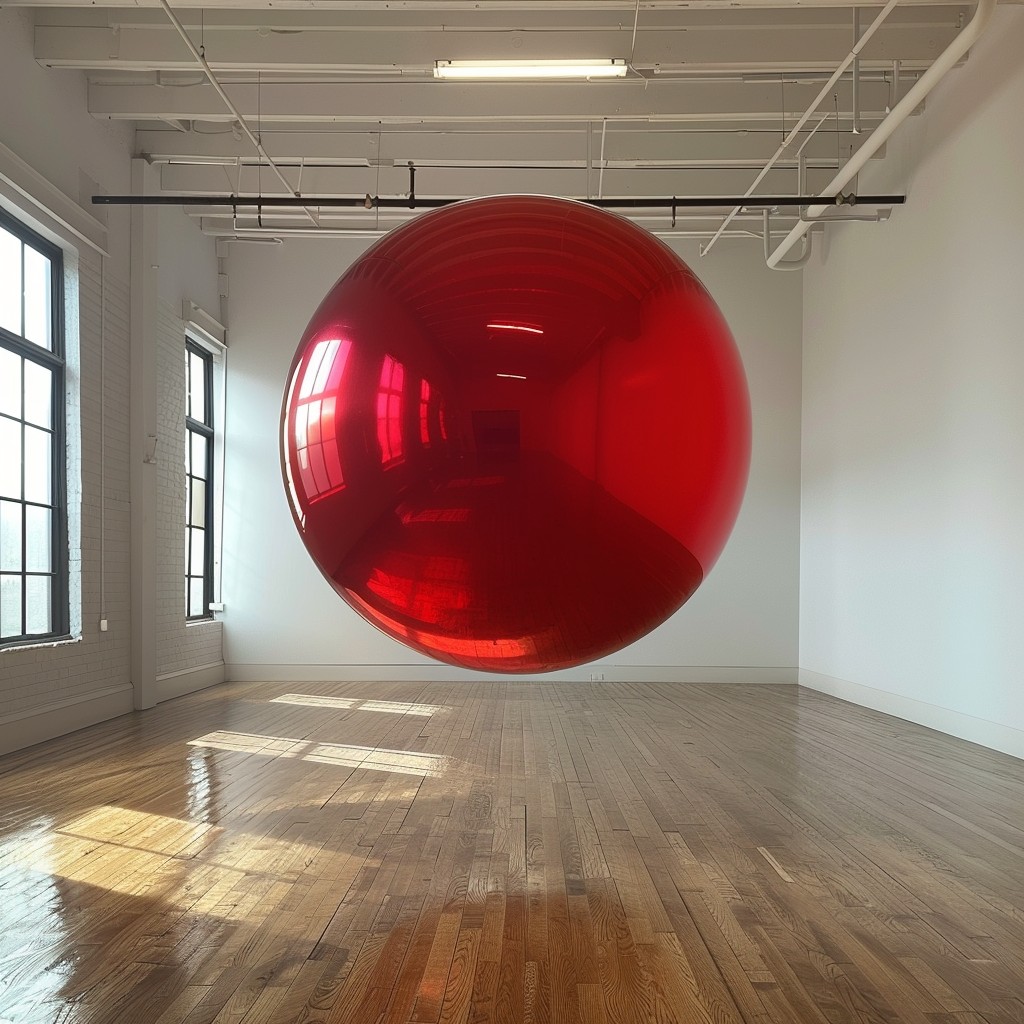 Red Sphere Target Location Free Red Sphere Suspended Image - Red, Sphere, Art | Download at StockCake