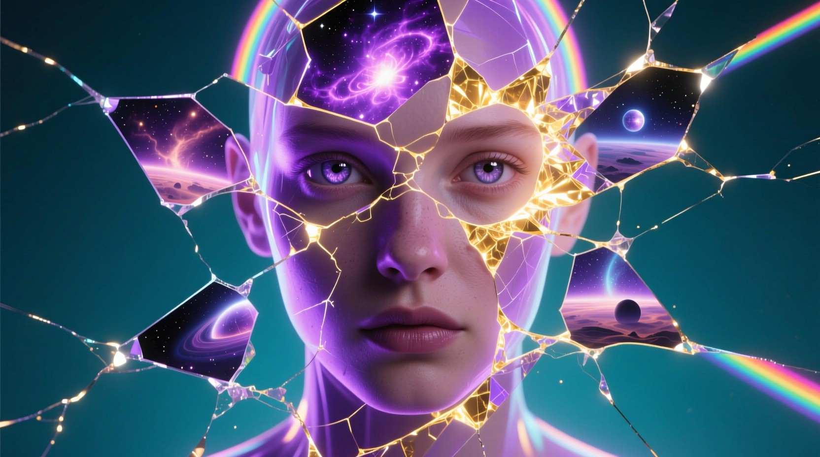 Free Cosmic Identity Shattered Image - Ethereal, Fragmented, Cosmic ...