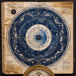 Free Vintage Celestial Chart Image - Vintage, Celestial, Astronomy ...