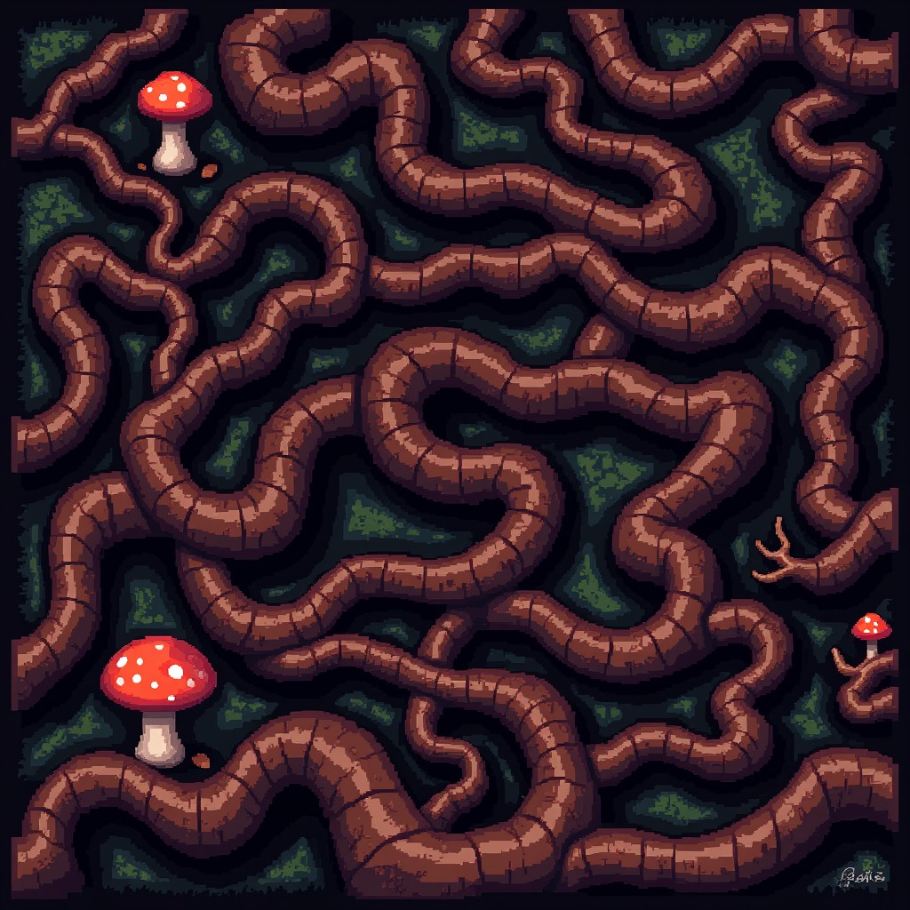Free Tangled Root Labyrinth Image - Roots, Maze, Pixel | Download at ...