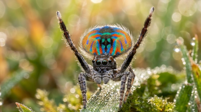 Free Colorful Spider Display Image - Spider, Arachnid, Jumping ...
