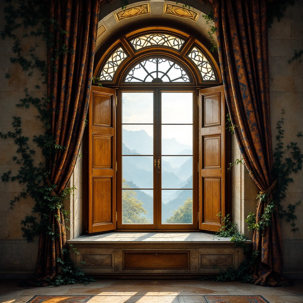 Free Majestic Mountain Window Image - Window, Arch, Renaissance ...