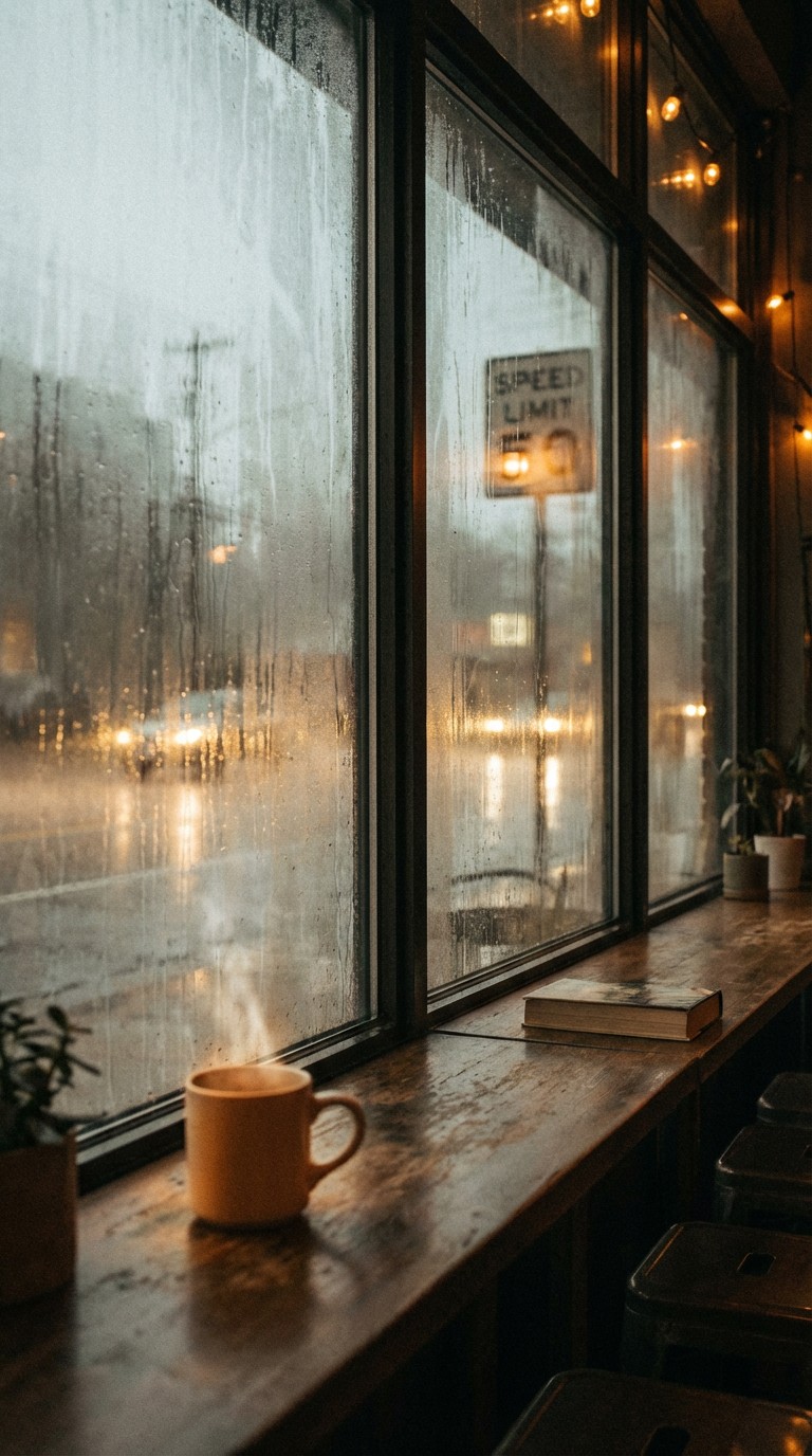 Free Rainy Cafe Solitude Image - Cafe, Rain, Coffee | Download at StockCake