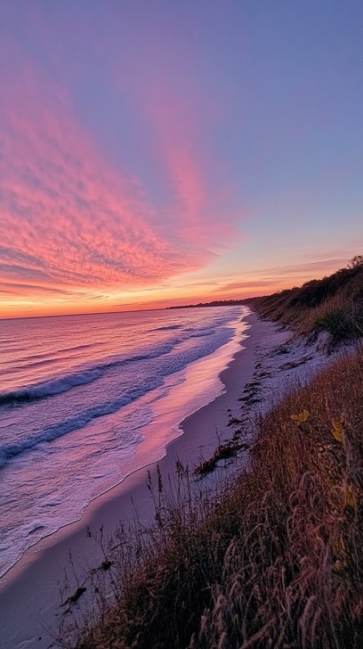 Free Sunset Beach View Image - Sunset, Beach, Dunes | Download at StockCake