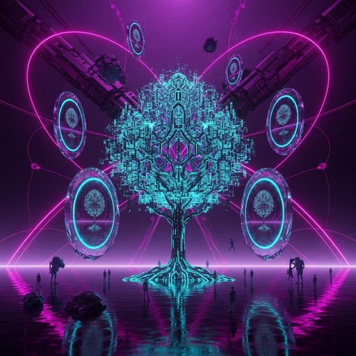Free Luminous Data Tree Image - Digital, Surreal, Bioluminescent ...