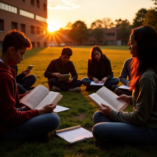 Free Sunset study circle Image - Sunset, Studying, Students | Download ...