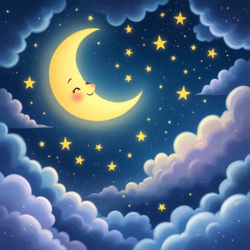 Free Dreamy Moon Night Image - Moon, Stars, Clouds | Download at StockCake