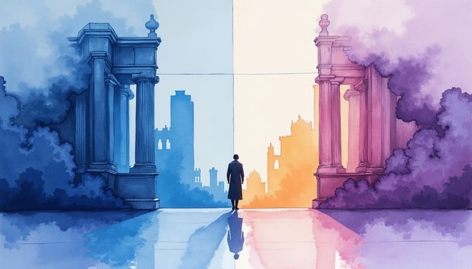 Free Between Two Worlds Image - Watercolor, Doorway, Threshold ...