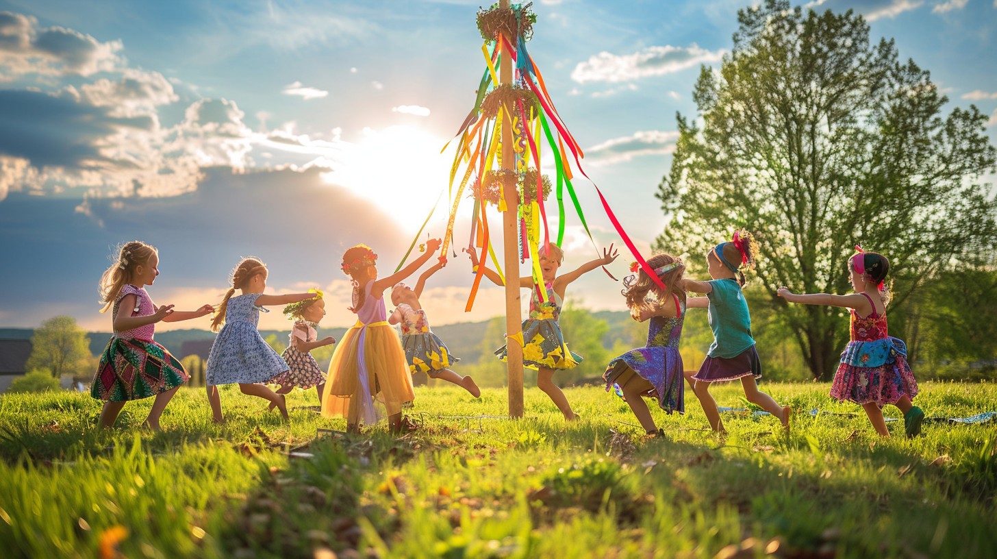 Free Joyful Maypole Dance Image - Children, Celebration, Maypole ...