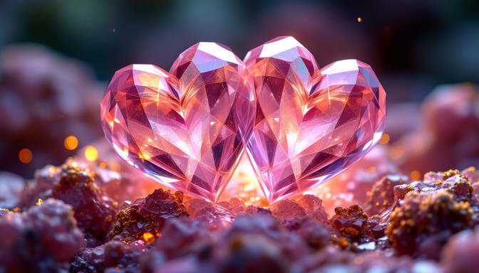Free Pink Crystal Hearts Image - Crystal, Gemstone, Pink | Download at ...