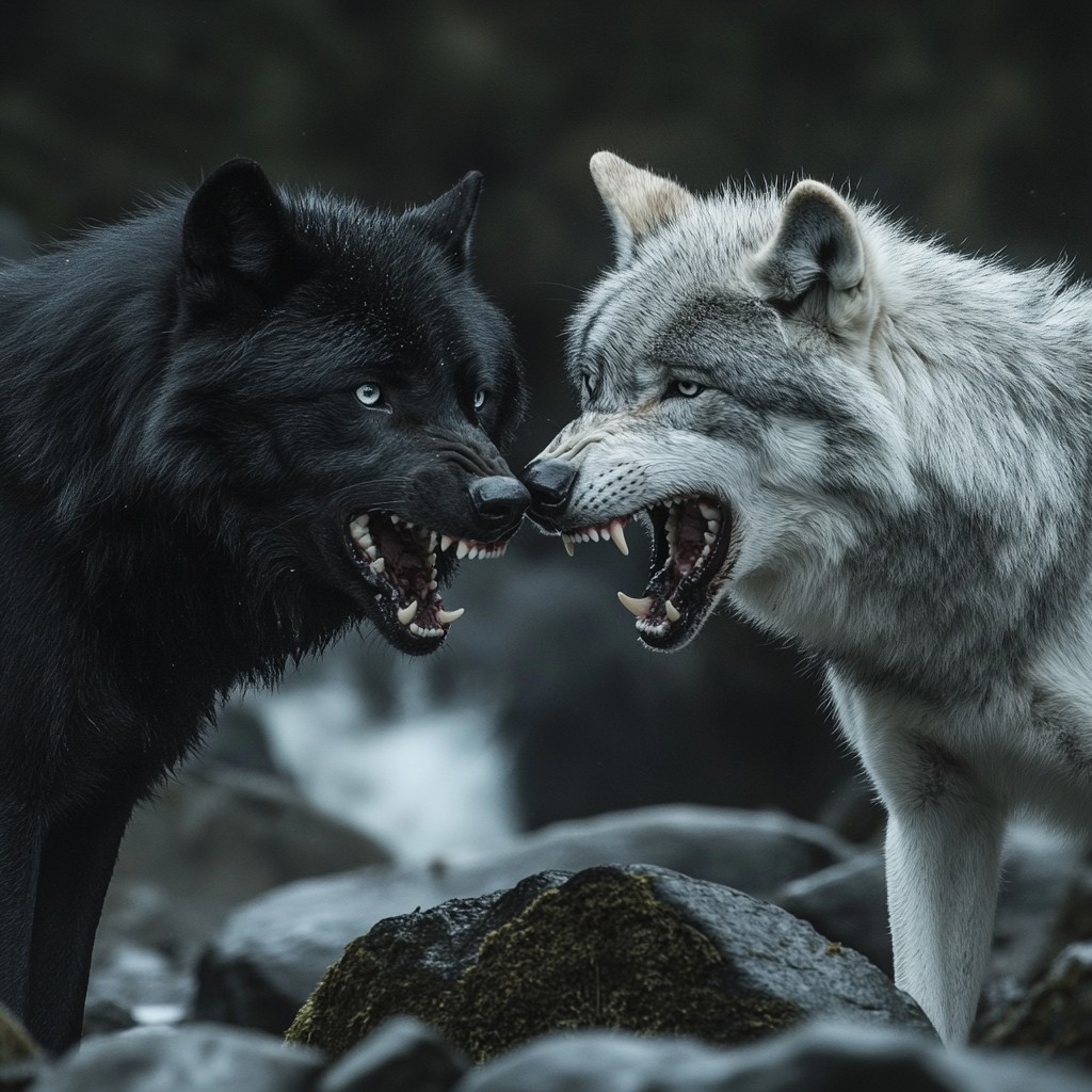 Free Wolves Confronting Aggressively Image - Wolves, Confrontation ...