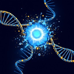 Free DNA Meets Light Image - Dna, Genetics, Cell | Download at StockCake