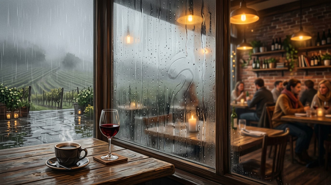 Free Rainy Cafe Retreat Image - Cafe, Rain, Cozy | Download at StockCake