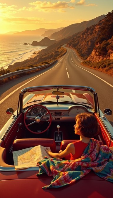 Free Coastal sunset drive Image - Convertible, Coastal, Highway ...