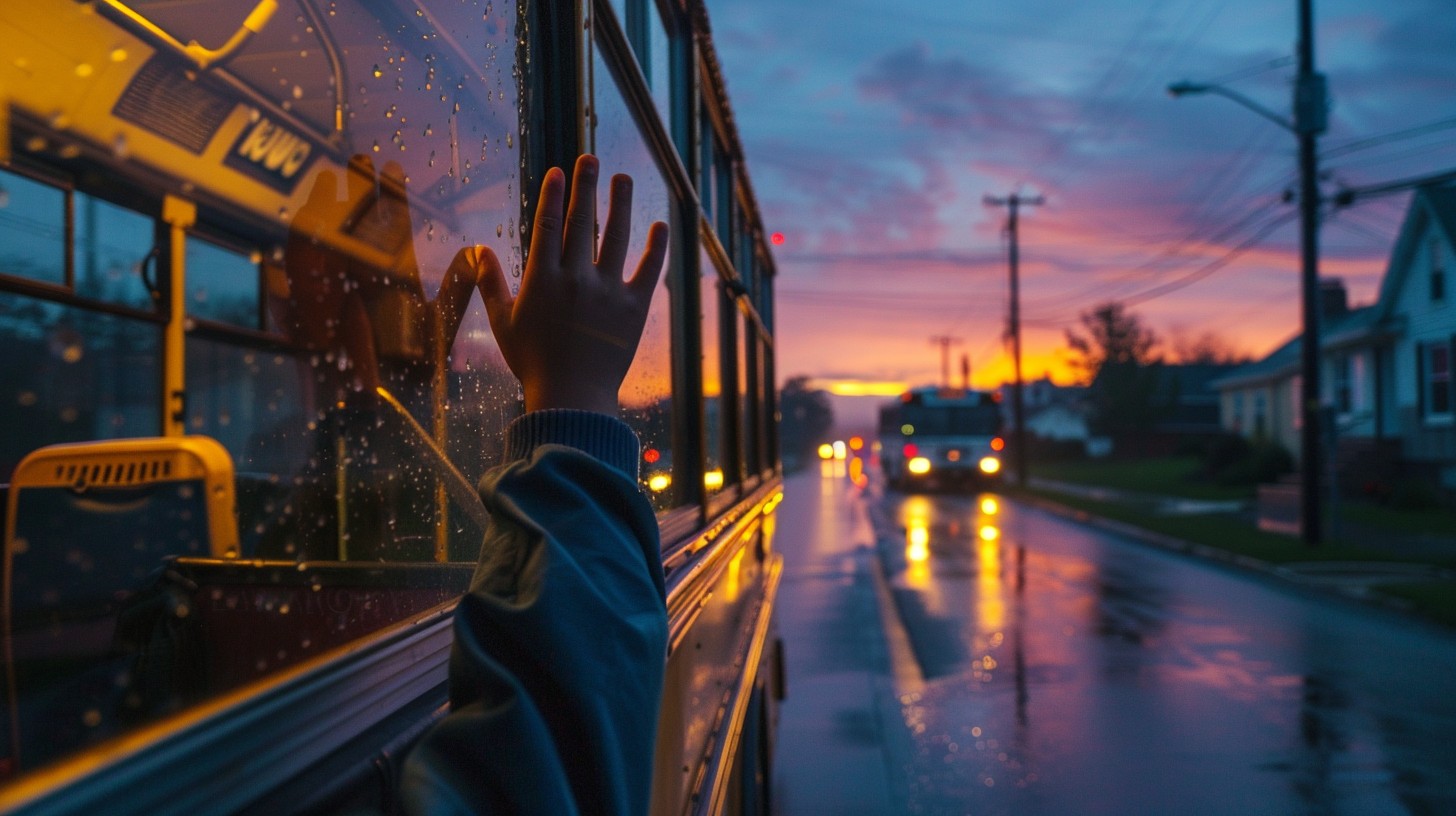 Free Sunset Bus Ride Image - Sunset, Bus, Child | Download at StockCake