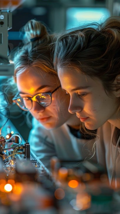 Free Focused lab collaboration Image | Download at StockCake