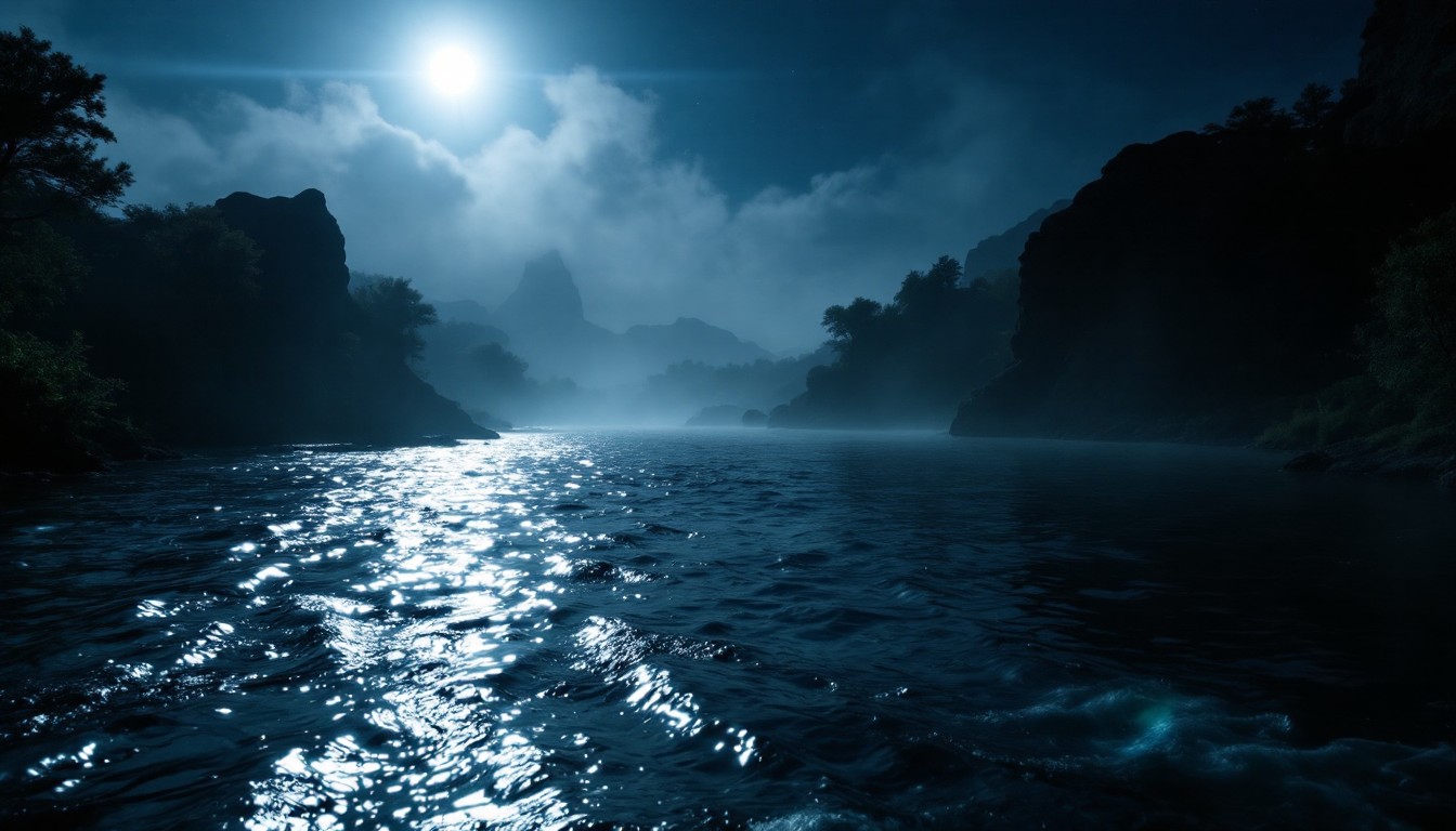 Free Moonlit River Mystery Image - Moonlight, River, Night | Download ...