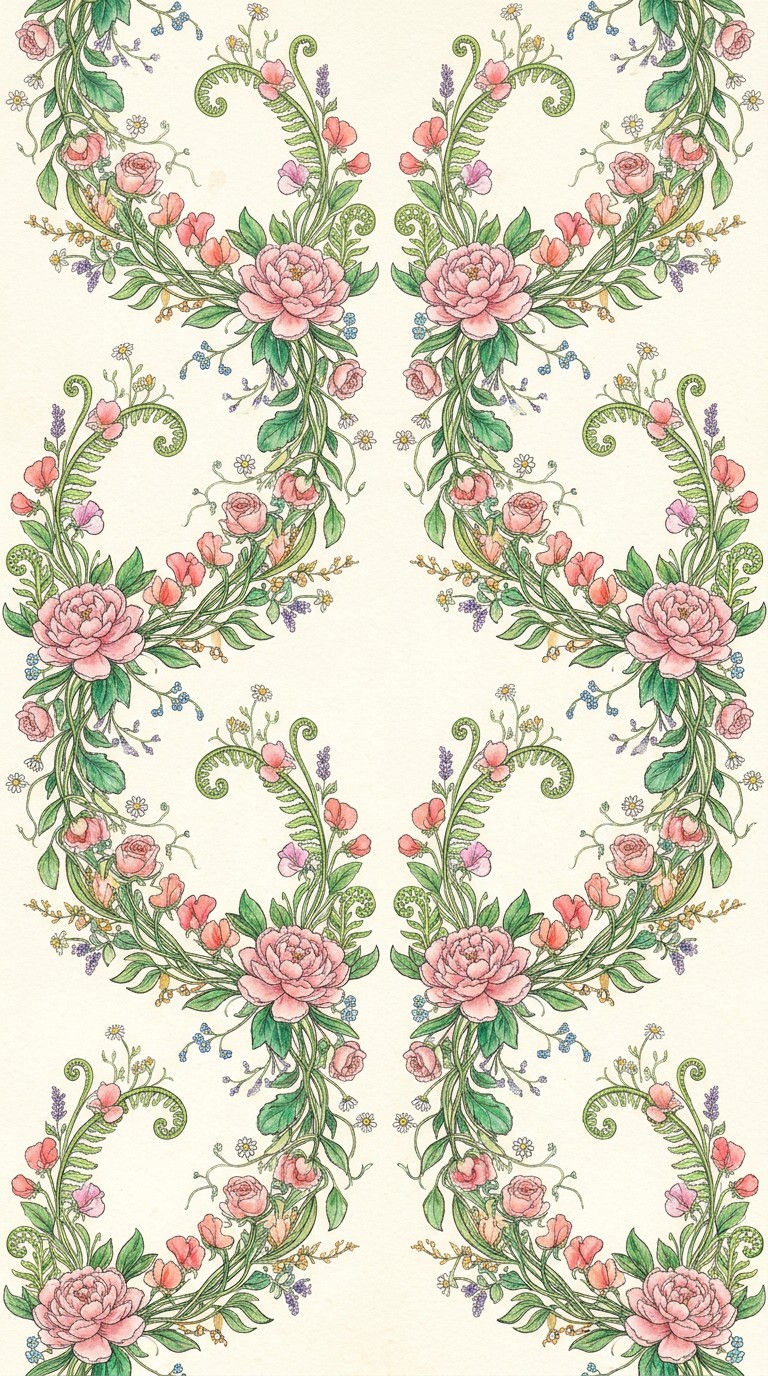 Free Floral Cascade Pattern Image - Botanical, Pattern, Floral ...