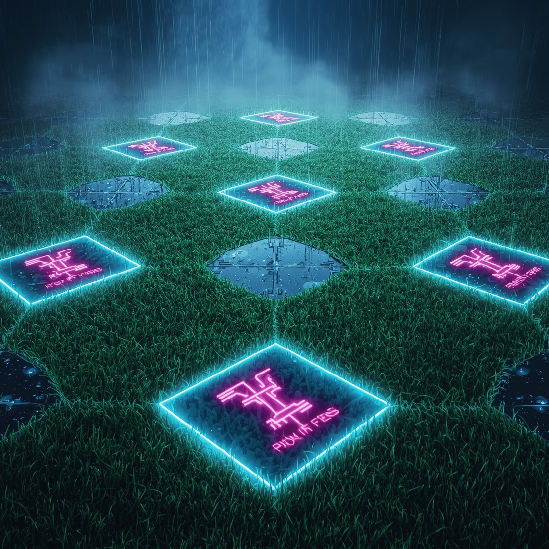 Free Futuristic Glowing Field Image - Cyberpunk, Futuristic, Neon ...